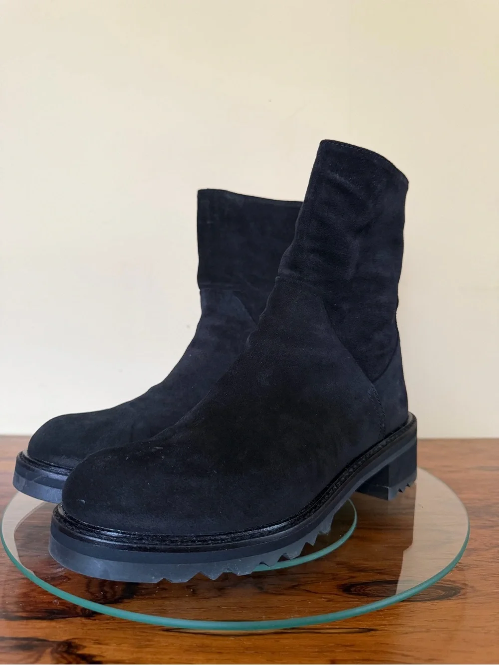 Homers Artisan Black Suede Ankle Boots Made in Spain size 37 / 7 - Picture 2 of 15
